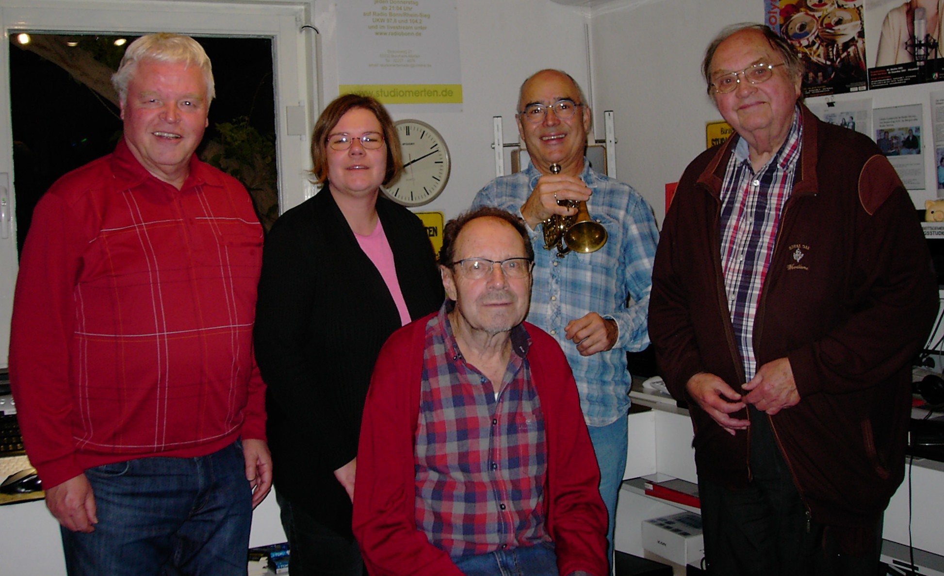  v. l.:  Dietmar Ballner, Bianca Bredemeyer, Josef Schmidt, Werner Groß-Heitfeld, in der Mitte vorne Otto Ganser